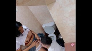 Caught On Camera: Students Fucking Hard In The School Bathroom, He Cums In Her Mouth (unbelievable Amateur Video)