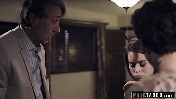 Step-brother Busts His Slutty Step-sis Getting Pounded By Their Step-dad