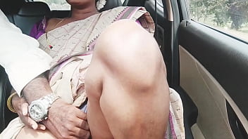Indian Aunty’s Massive Tits Bounce In The Car As Her Son-in-law Fucks Her Deep On A Long Drive, Whispering Filthy Telugu Words In Her Ear.