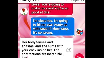 Auntie Finally Pops Her Niece’s Cherry With A Sexting Session That Brings Them Both To A Screaming Climax.