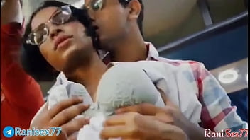 Young Chick Gets Pounded On A Moving Bus With Hindi Moans