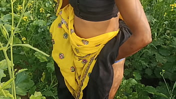 A Mother-in-law Gets Taken Hard In The Mustard Field By Her Son-in-law In Clear Hindi Audio, Outdoors.