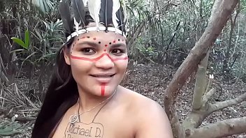 Tigresa Vip Dresses As An Indian And Attacks The Lumberjack, But He Goes Straight For Her Tight Little Ass.