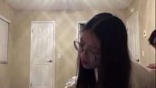 Naughty Asian Coed Takes A Hard Pounding And Facial During Online Lecture