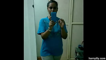 Tamil Indian Maid Lily’s Big Tits Get Her Hot And Bothered In The Bathroom As She Changes Her Bra And Panties, Fingering Her Wet Pussy