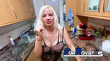 Spanish Mother Caught In The Kitchen By A Stiff Spanish Cock