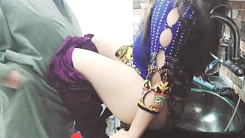 Lonely Indian Village Maid Gets Taken Hard By The Kitchen Owner While Working Alone
